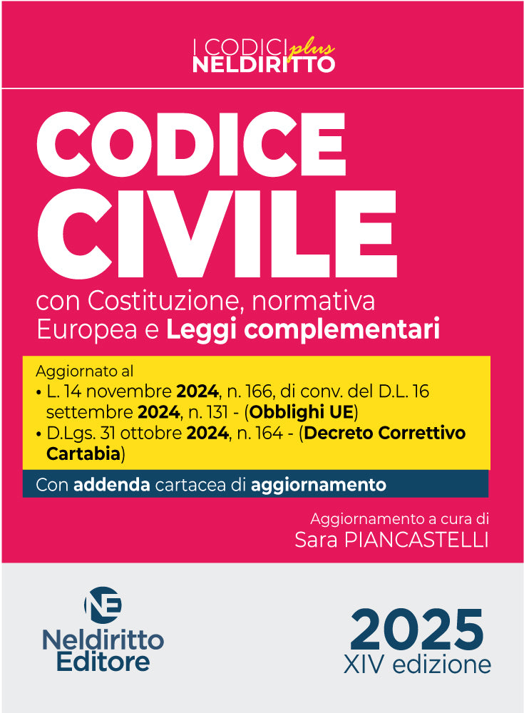 Codice Civile Plus 2025 con Leggi complementari - Piancastelli