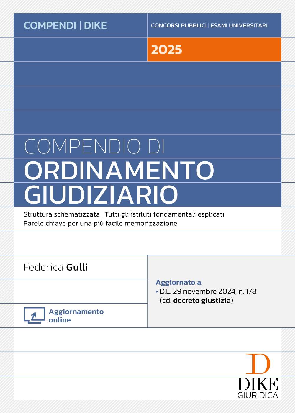 Compendio di ordinamento giudiziario 2025