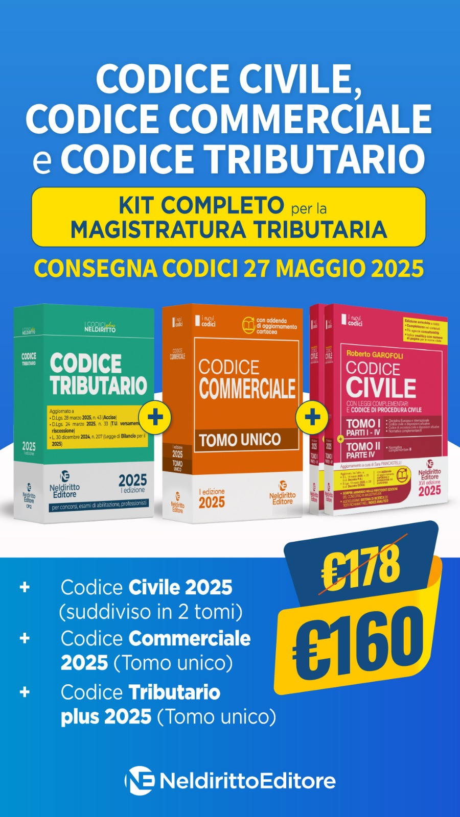Kit 3 codici normativi per il Concorso in Magistratura tributaria 2025