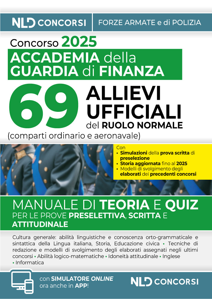 Concorso per l’ammissione di 69 allievi ufficiali all’Accademia della Guardia di Finanza