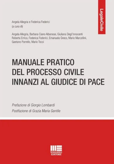 Manuale pratico del processo civile innanzi al giudice di pace di Angela Allegria e Federica Federici