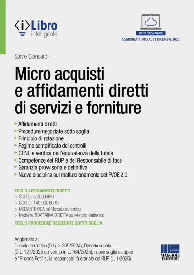 Micro acquisti e affidamenti diretti di servizi e forniture - Salvio Biancardi