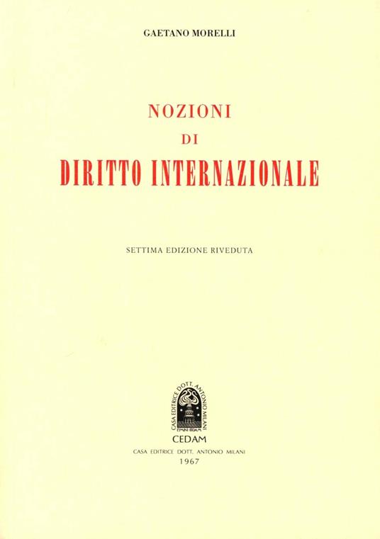 Nozioni di diritto internazionale - G. Morelli