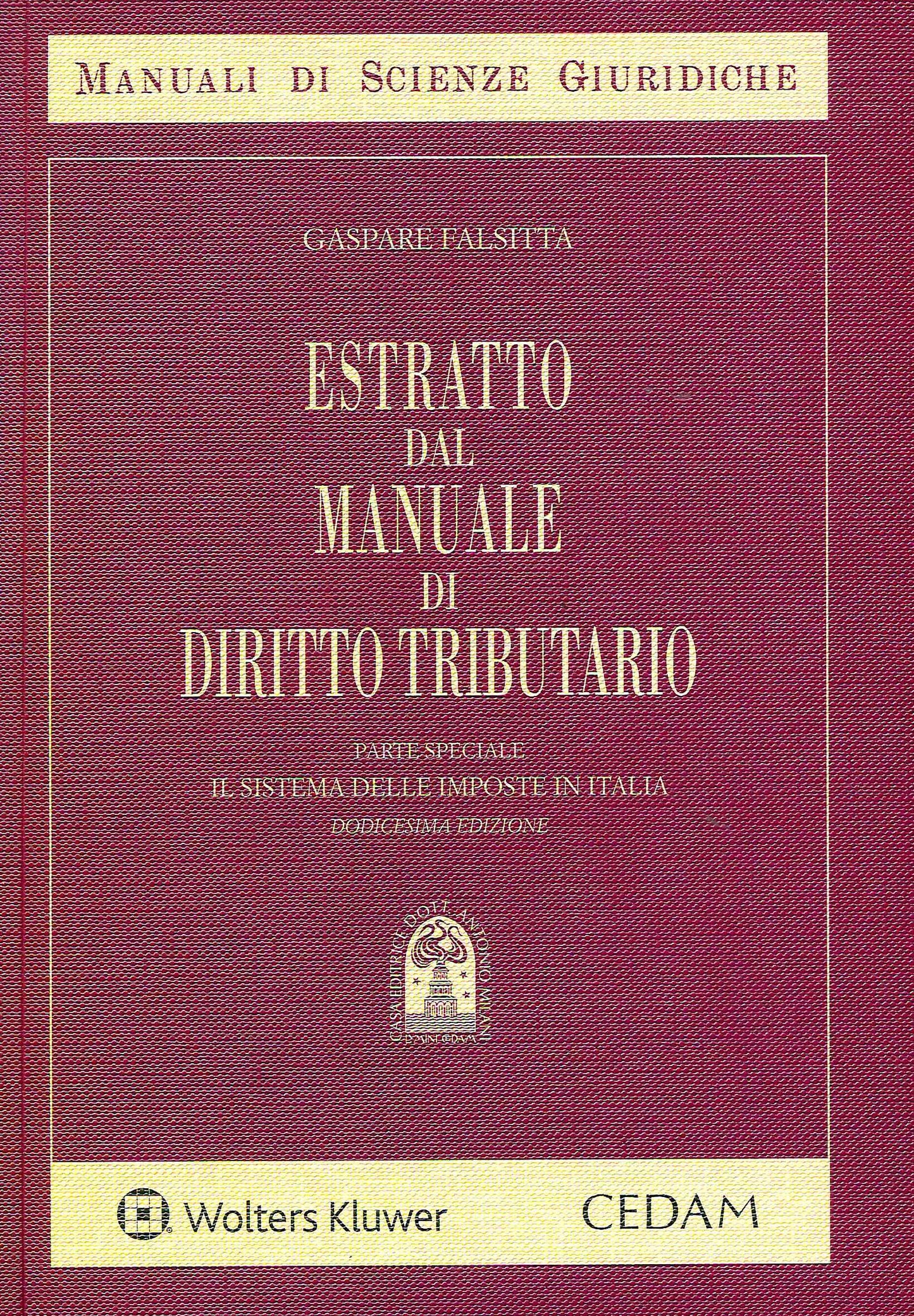 ESTRATTO MANUALE DIRITTO TRIBUTARIO - FALSITTA