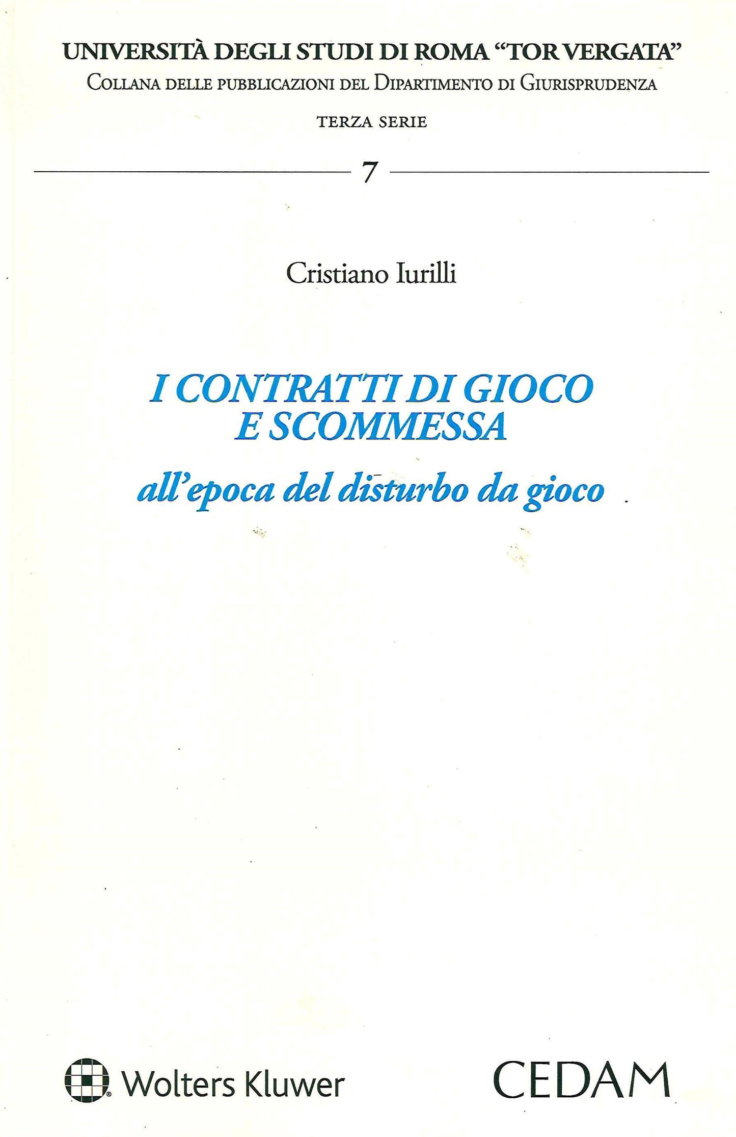 CONTRATTI DI GIOCO E SCOMMESSA - IURILLI