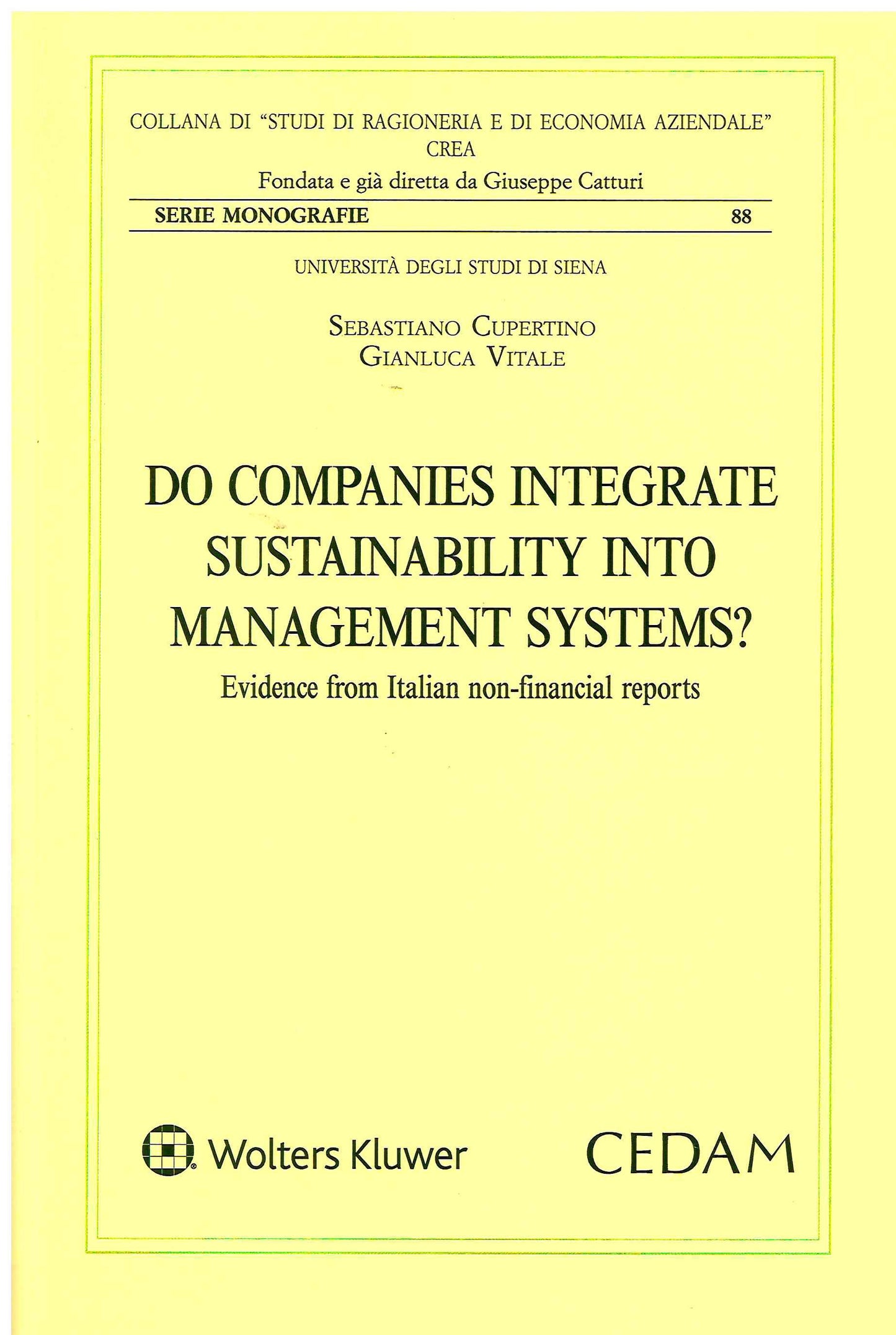 DO COMPANIES INTEGRATE SUSTAINABILITY - CUPERTINO