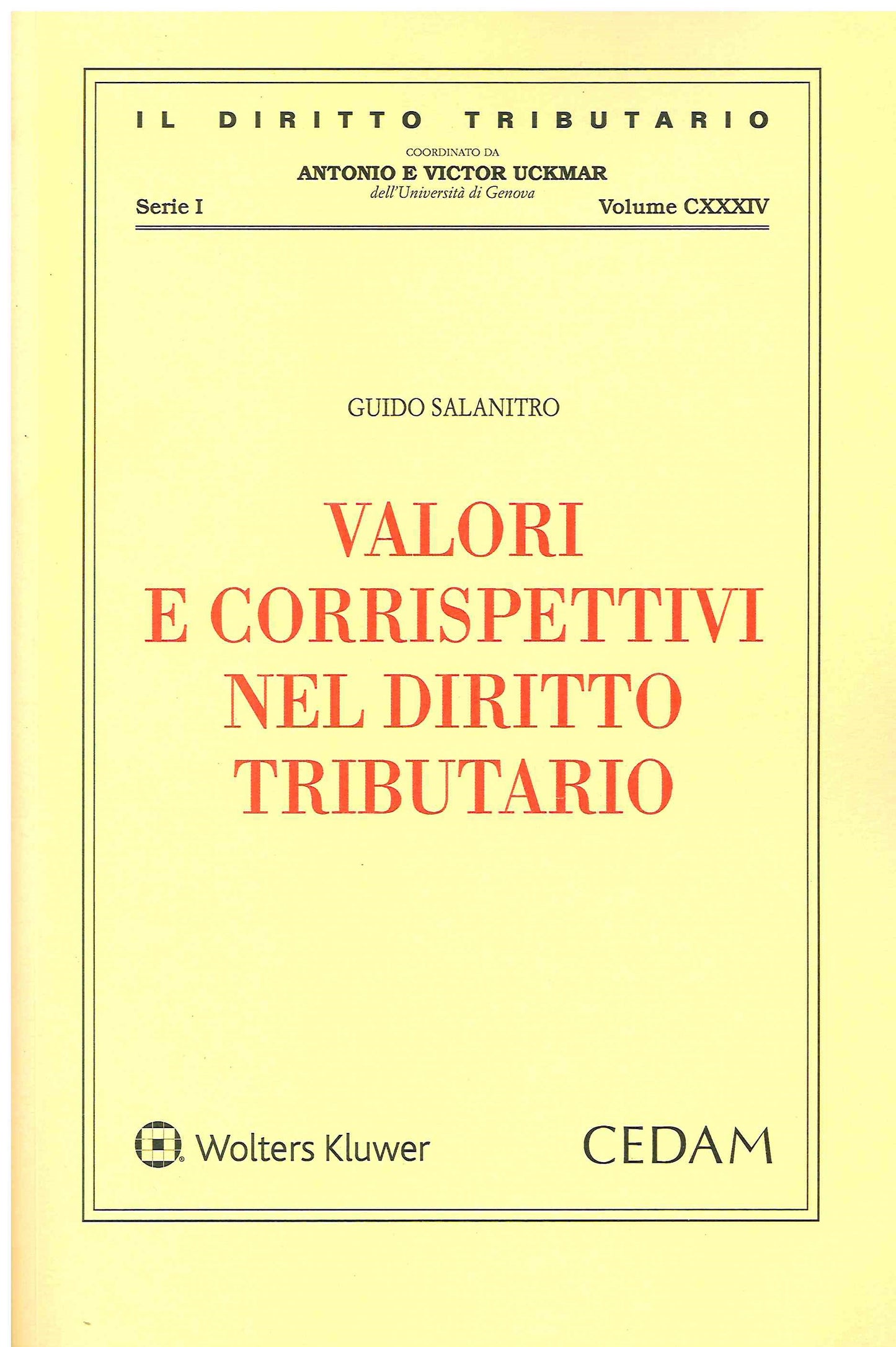 VALORI E CORRISPETTIVI DIR.TRIBUTARIO - SALANITRO