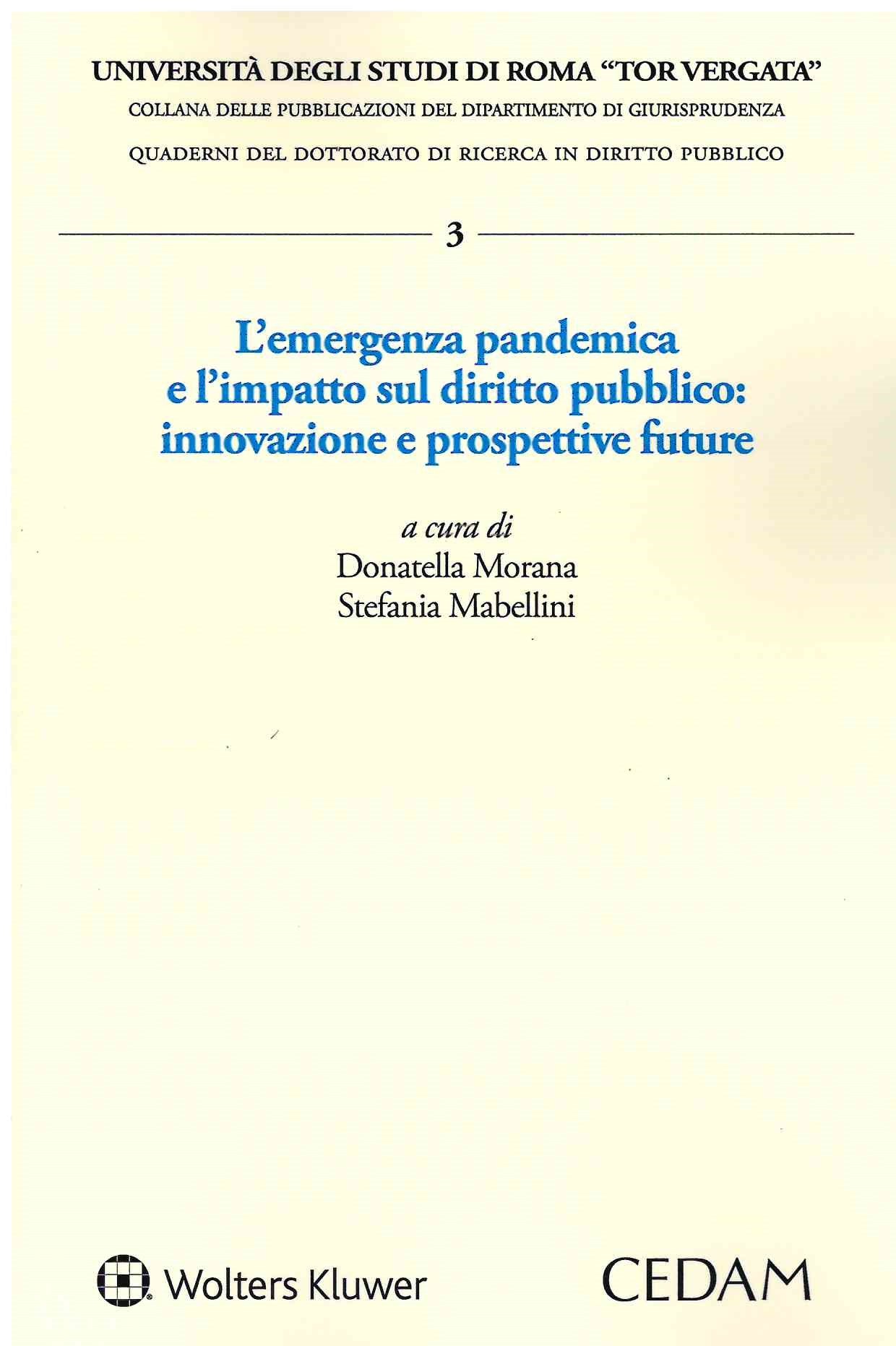 EMERGENZA PANDEMIA E DIRITTO PUBBLICO - MORANA