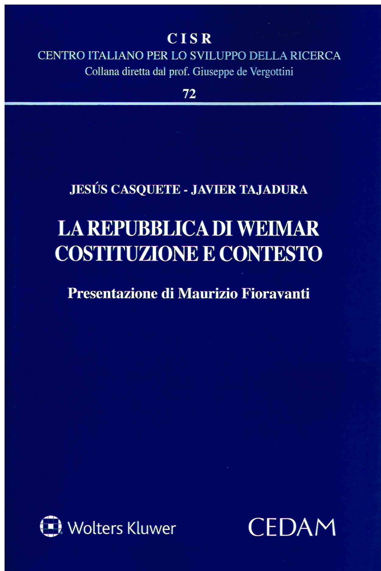 REPUBBLICA DI WEIMAR COSTITUZ.CONTESTO - CASQUETE