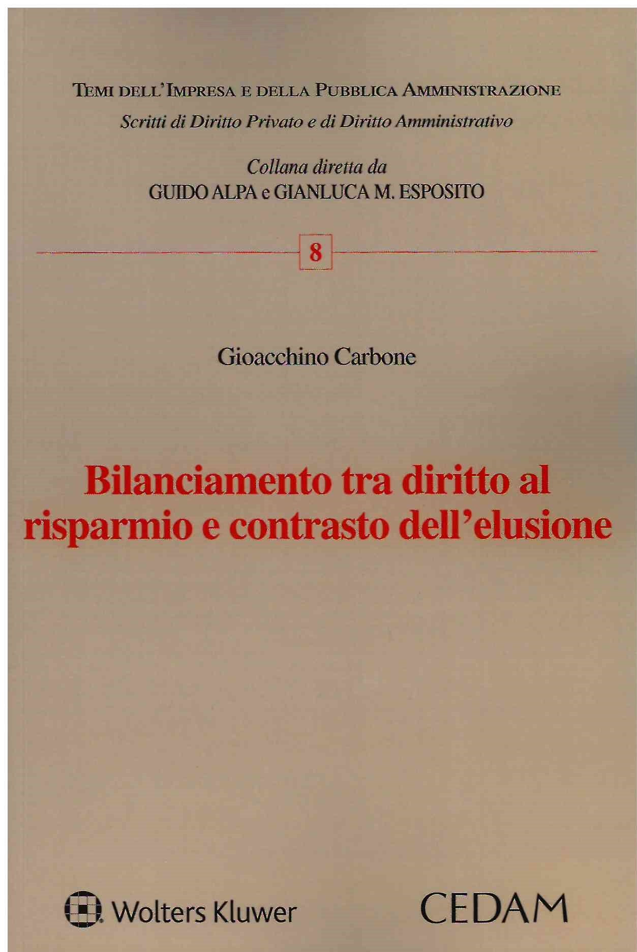 BILANCIAMENTO TRA DIRITTO E RISPARMIO - CARBONE