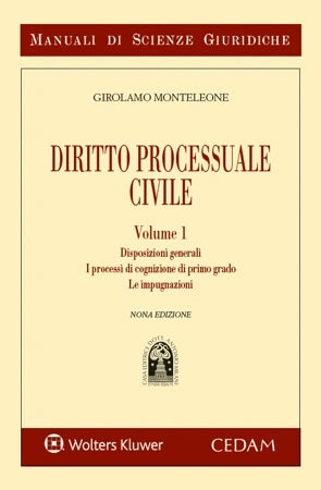 DIRITTO PROCESSUALE CIVILE VOL.1 9ED. - MONTELEONE