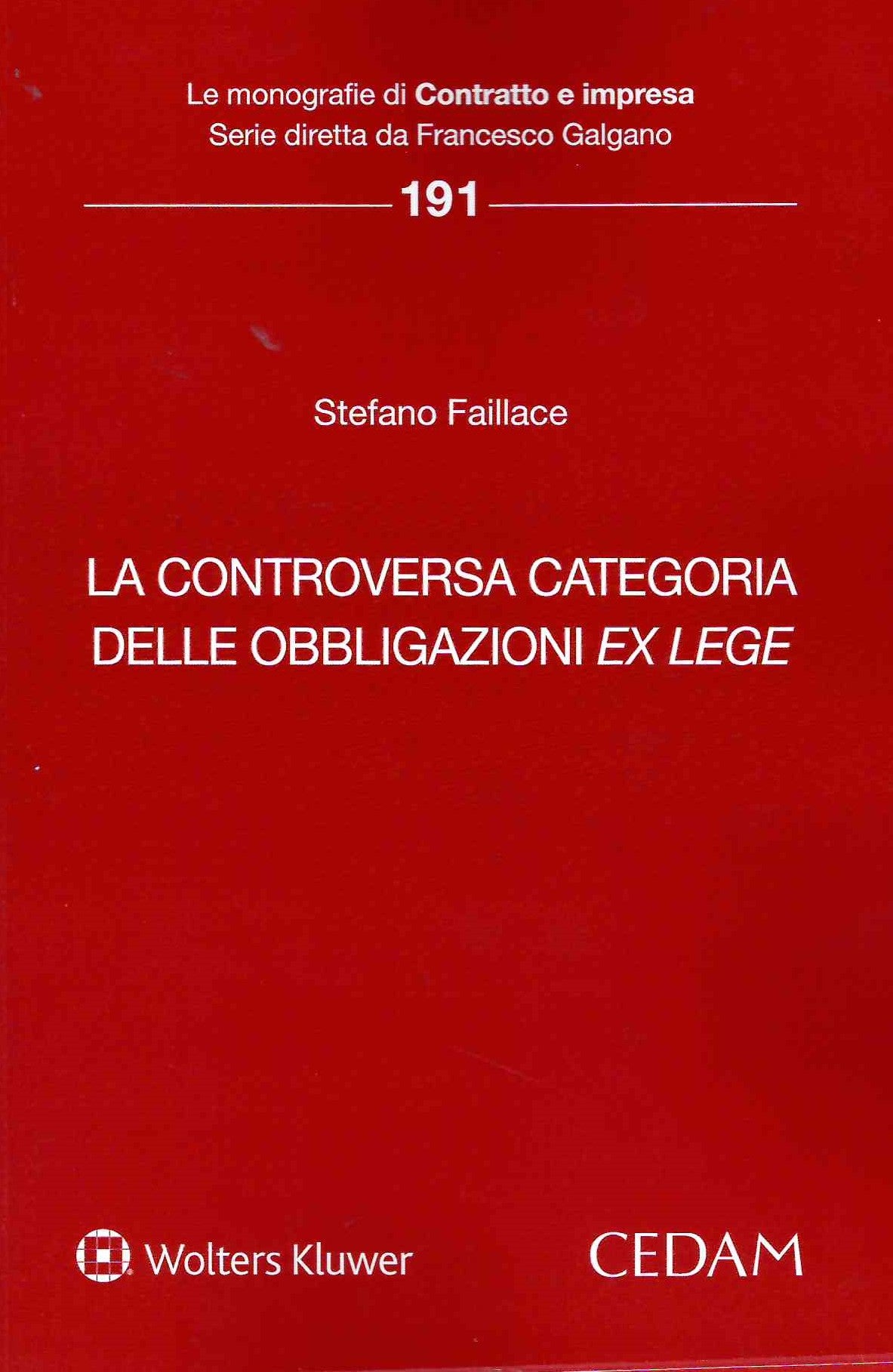 CONTROVERSA CATEGORIA OBBLIGAZ.EX LEGE - FAILLACE
