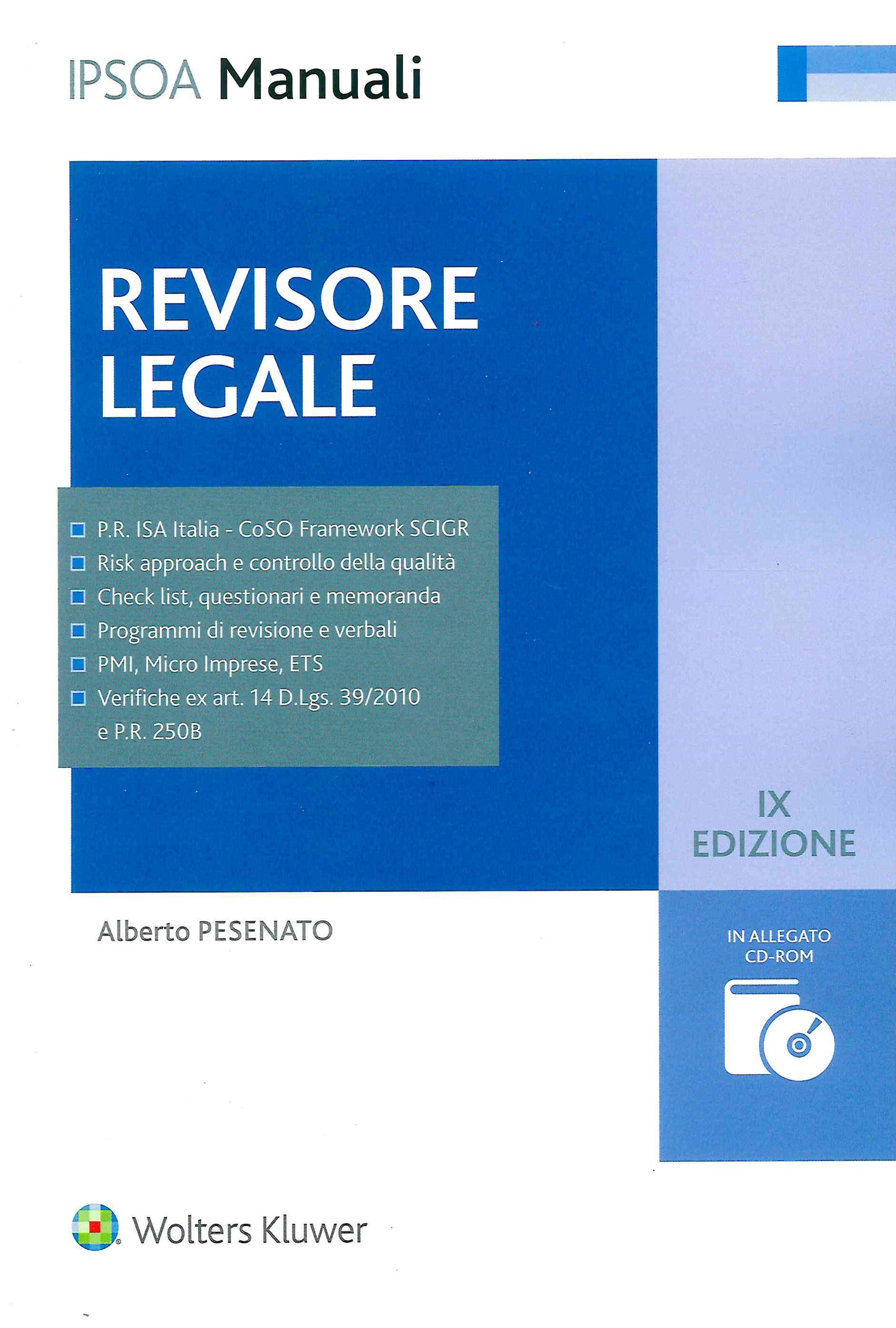 MANUALE REVISORE LEGALE (9°ED.) - PESENATO
