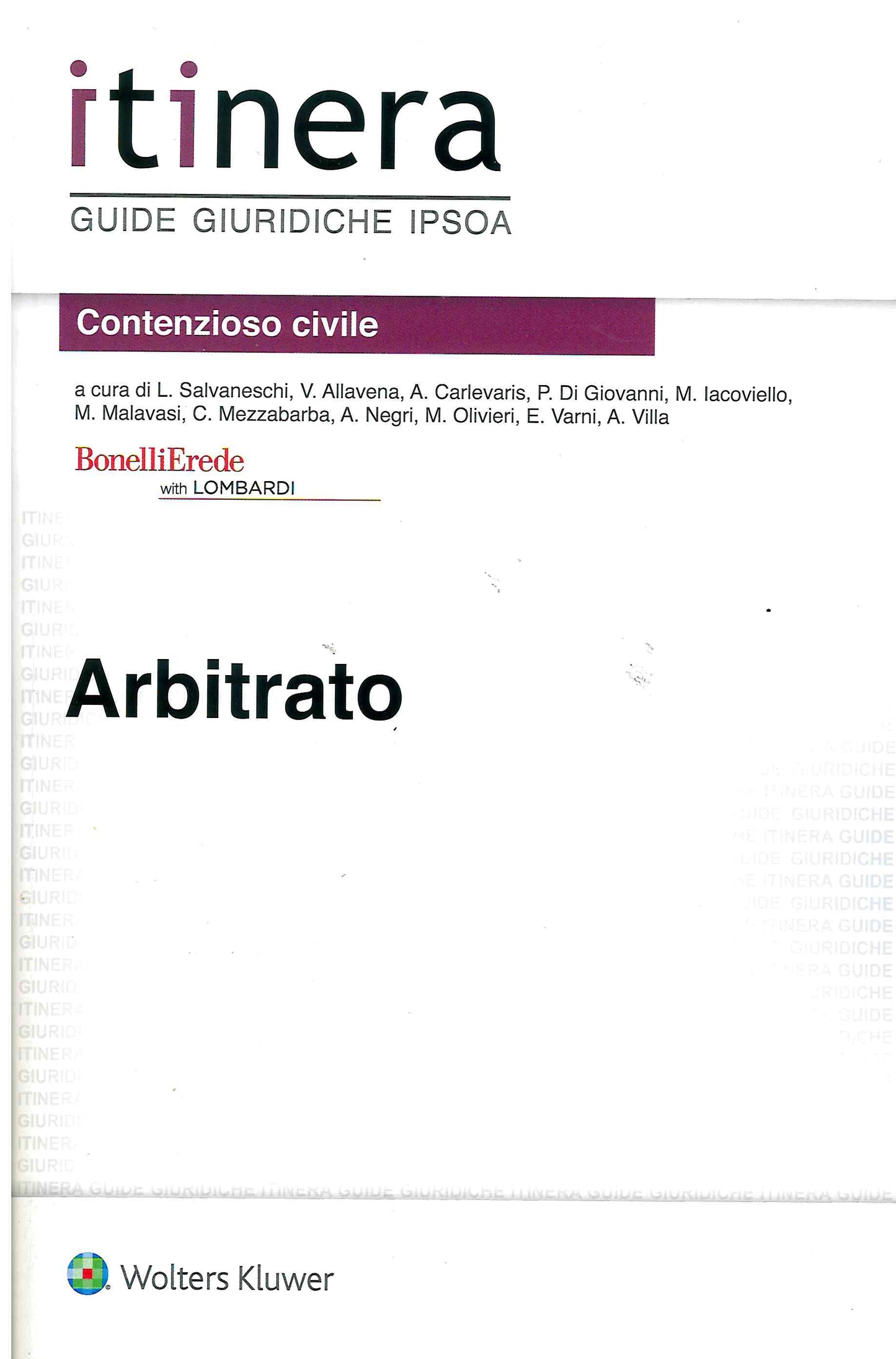 ARBITRATO 3ED. - BONELLI EREDE
