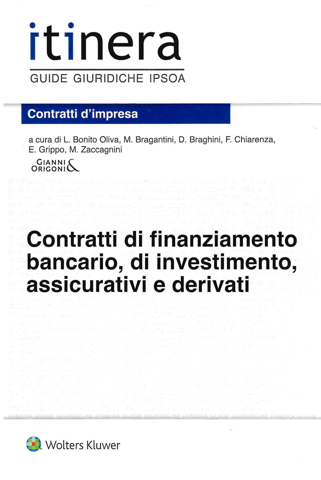 CONTRATTI FINANZIAMENTO BANCARIO INVEST. - STUDIO ORIGONI
