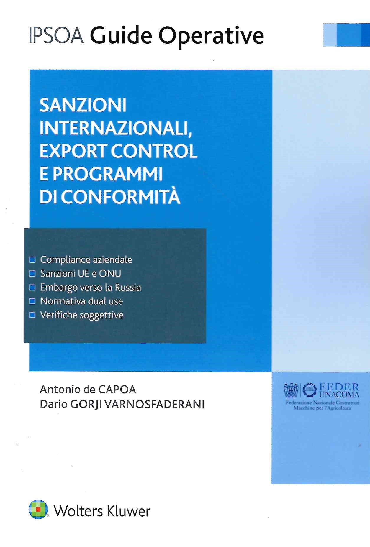SANZIONI INTERNAZ.EXPORT CONTROL - DE CAFOA