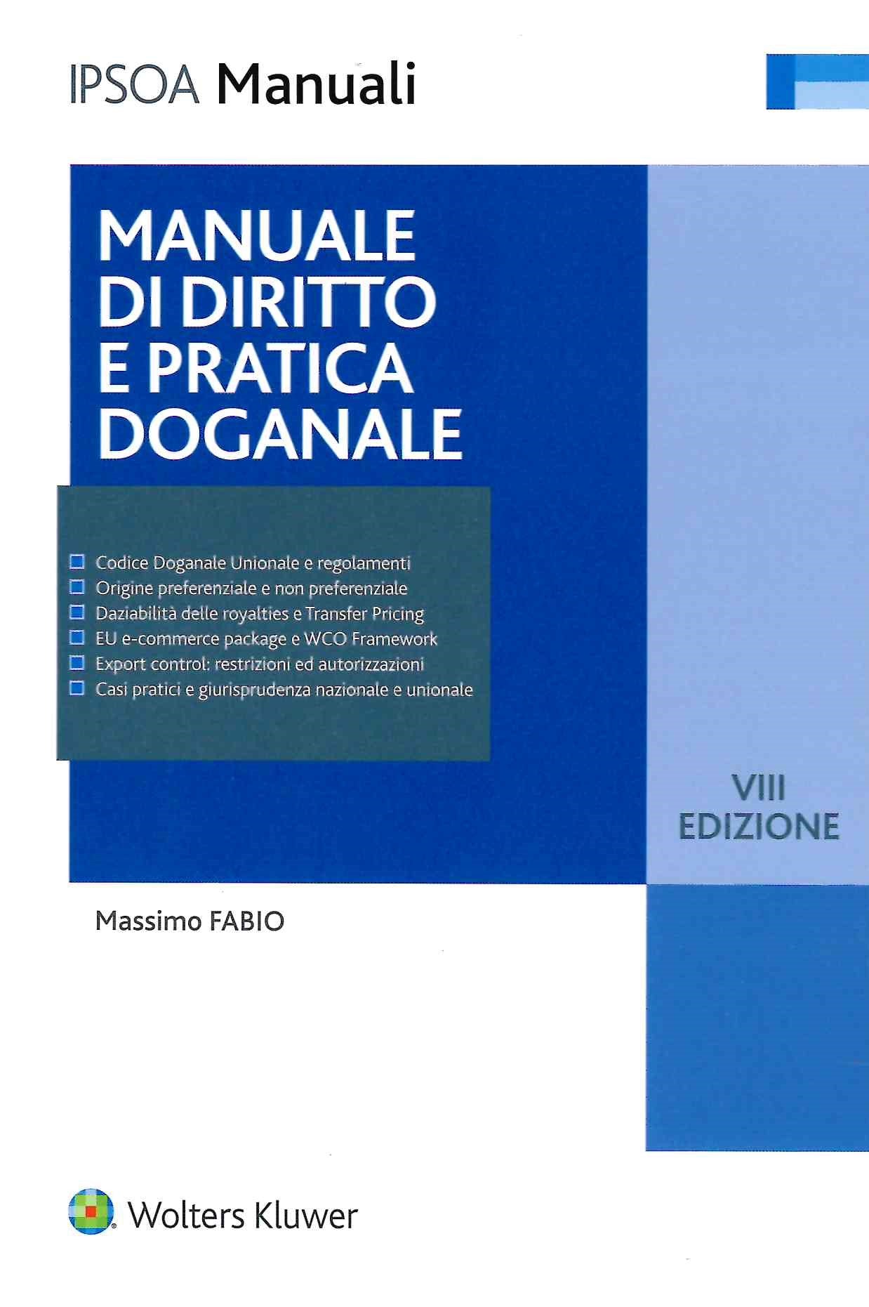 MANUALE DIR.PRATICA DOGANALE 8ED. - FABIO