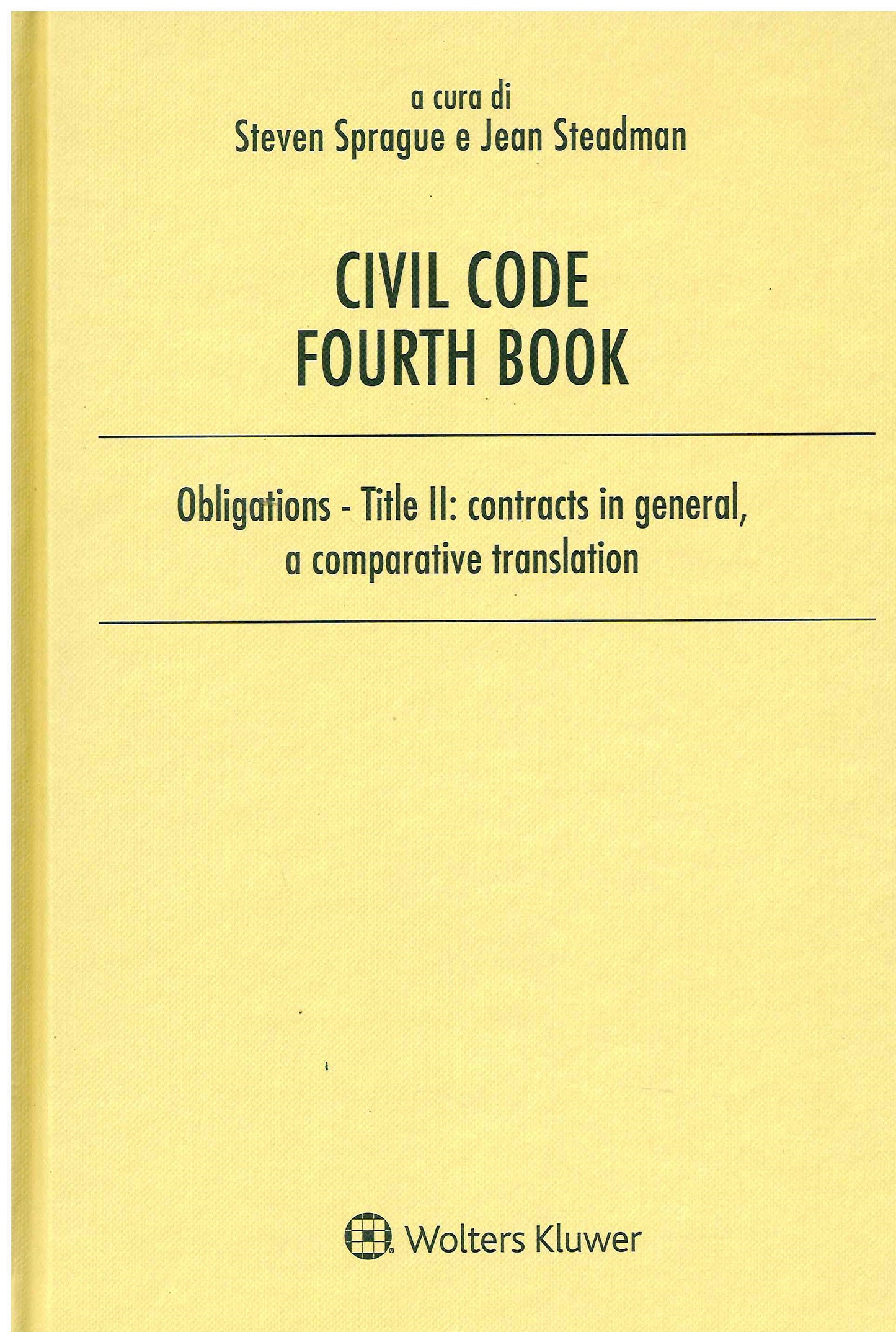 CIVIL CODE FOURTH BOOK - SPRAGUE