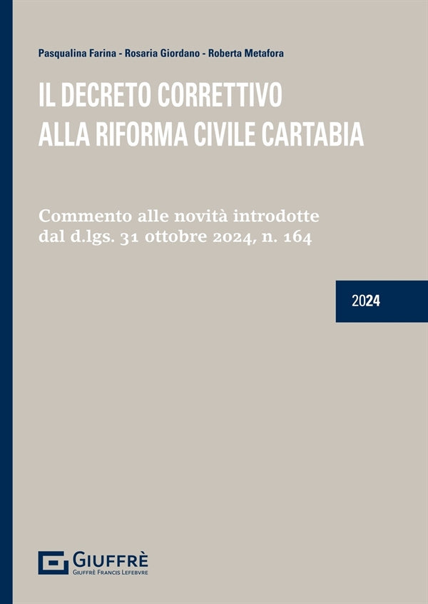 Decreto Correttivo alla Riforma Civile Cartabia - Farina, Giordano, Metafora