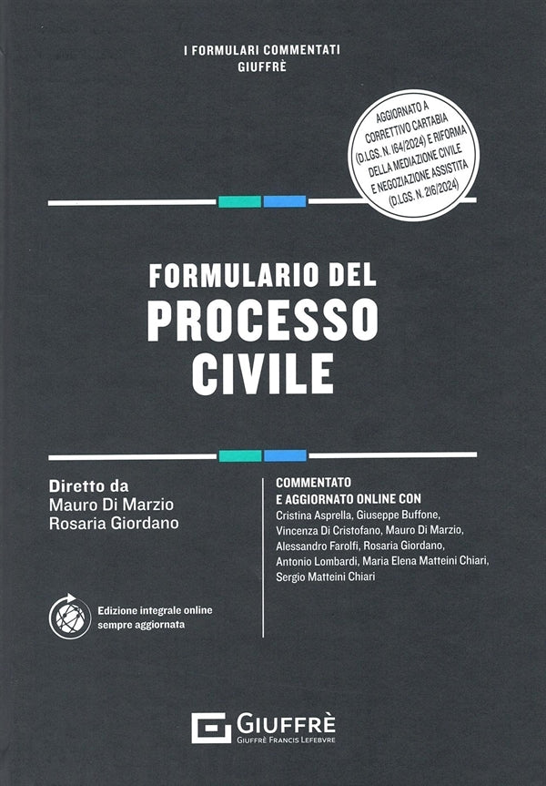 Formulario del Processo Civile 2025 - Di Marzio
