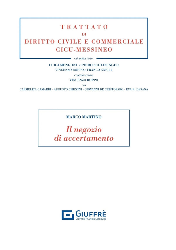 Il Negozio di Accertamento - Martino Marco