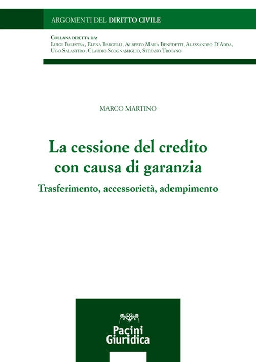 Cessione del credito con causa di garanz - Martino
