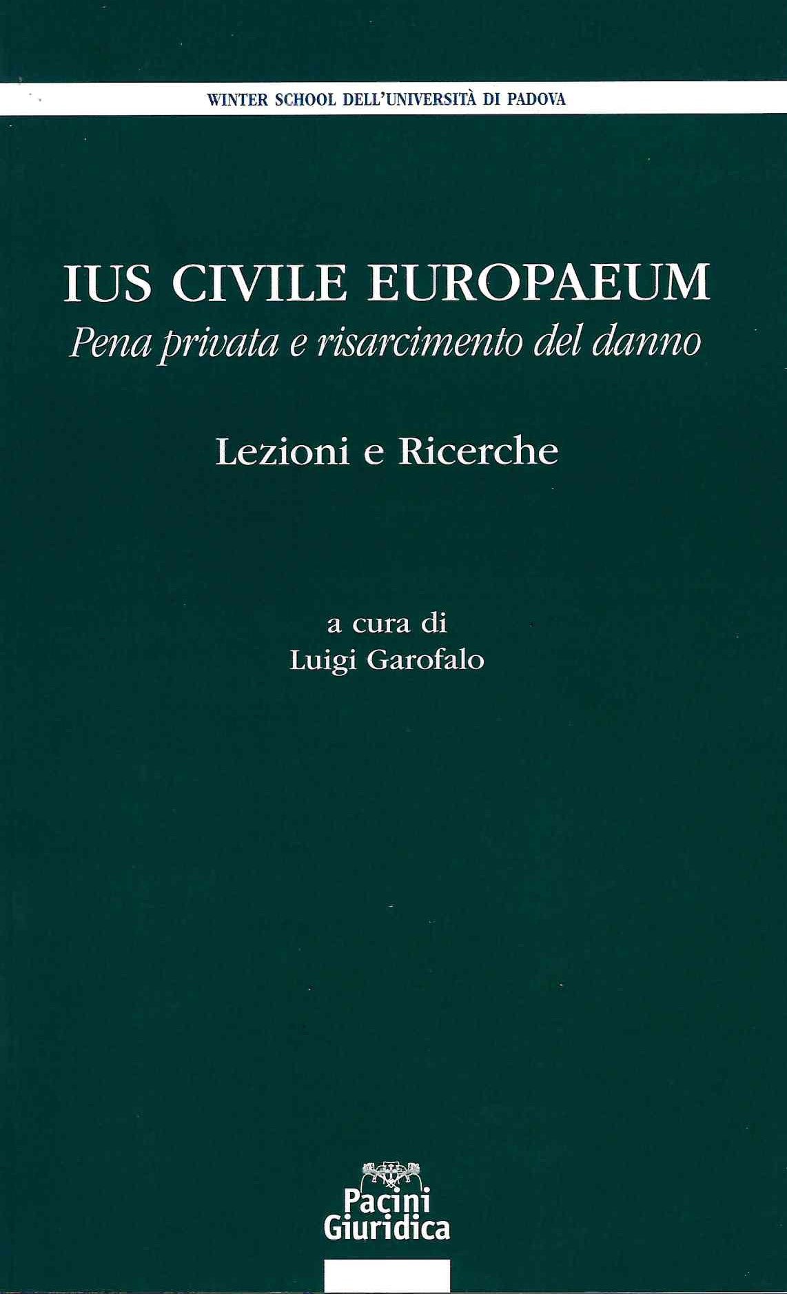 Ius civile europaeum - Garofalo
