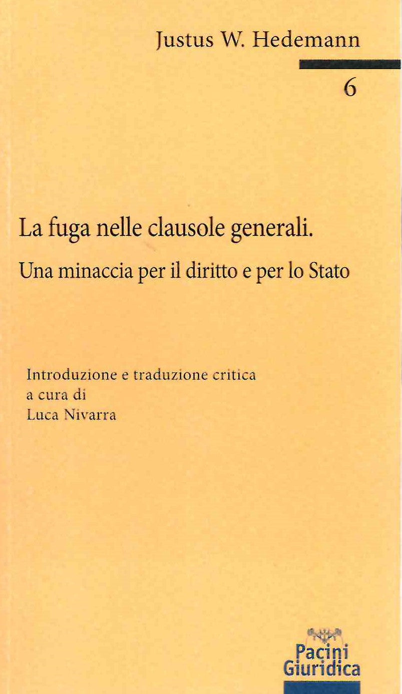 Fuga clausole generali minaccia diritto - Hedemann