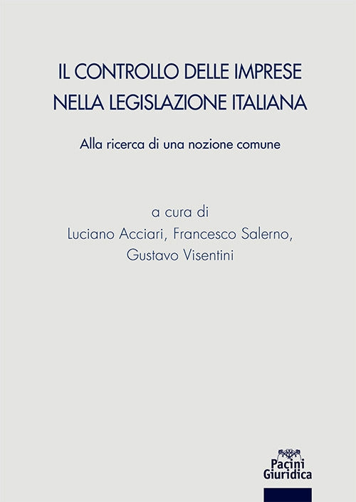 Controllo imprese legislazione italiana - Acciari