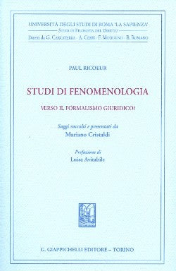 Studi di fenomenologia - Ricoeur