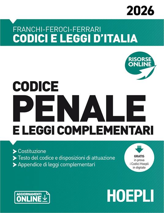 Codice penale e leggi complementari 2026 - Luigi Franchi, Virgilio Feroci, Santo Ferrari
