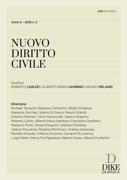 Nuovo diritto civile (2025). Vol. 3