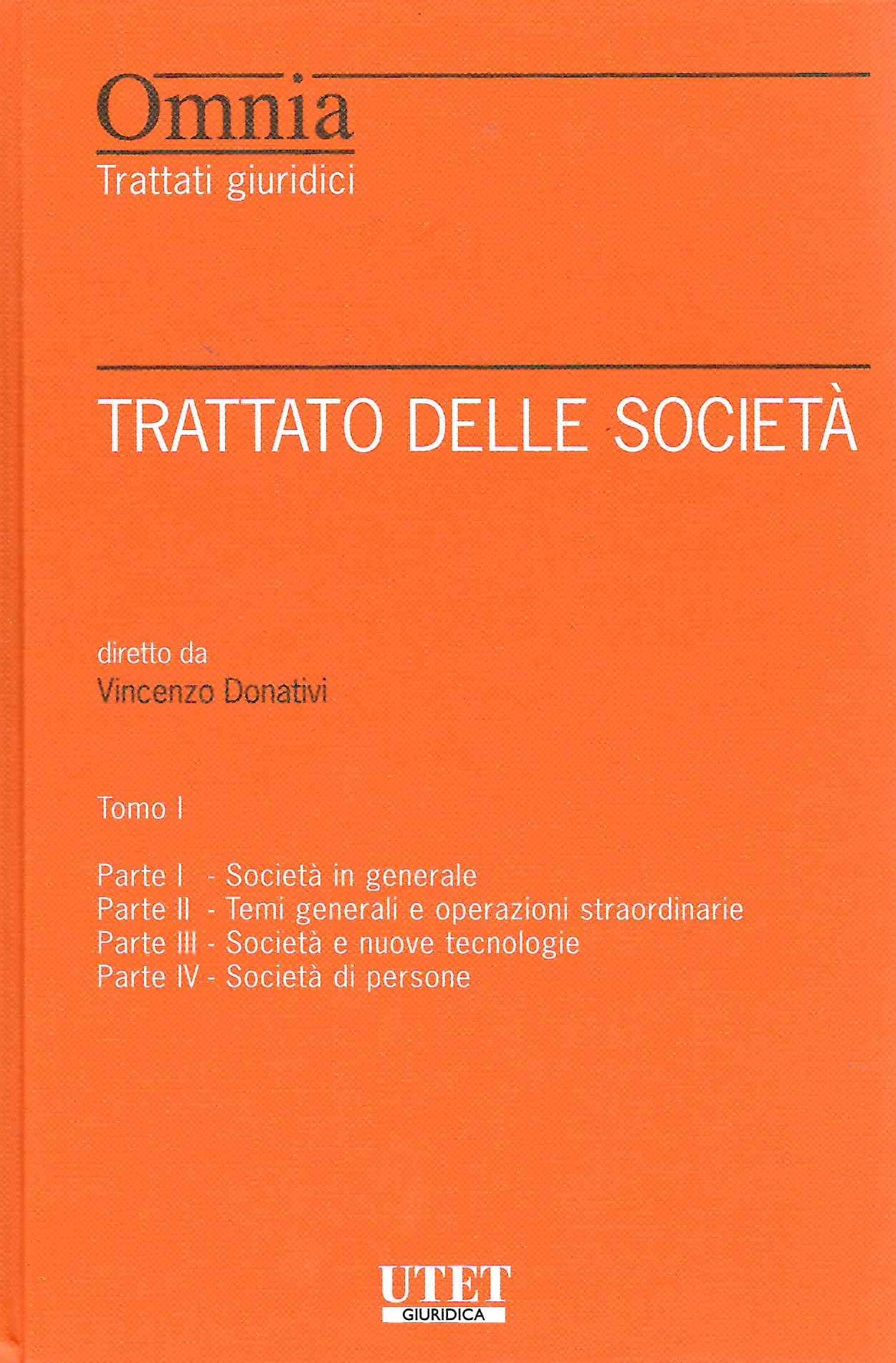TRATTATO DELLE SOCIETA' TOMO 1 - DONATIVI
