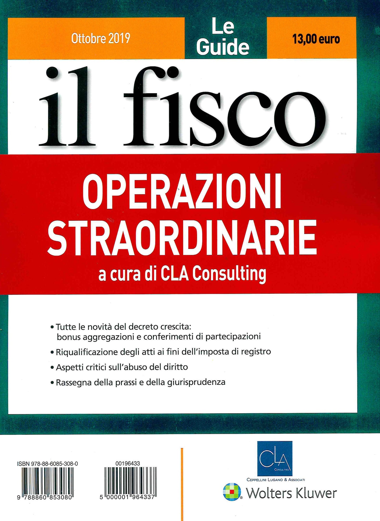 OPERAZIONI STRAORDINARIE FISCO 5-2019 - CLA