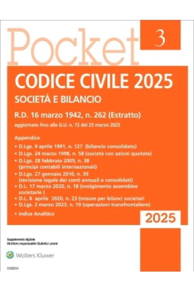 CODICE CIVILE 2025 - SOCIETA' BILANCIO