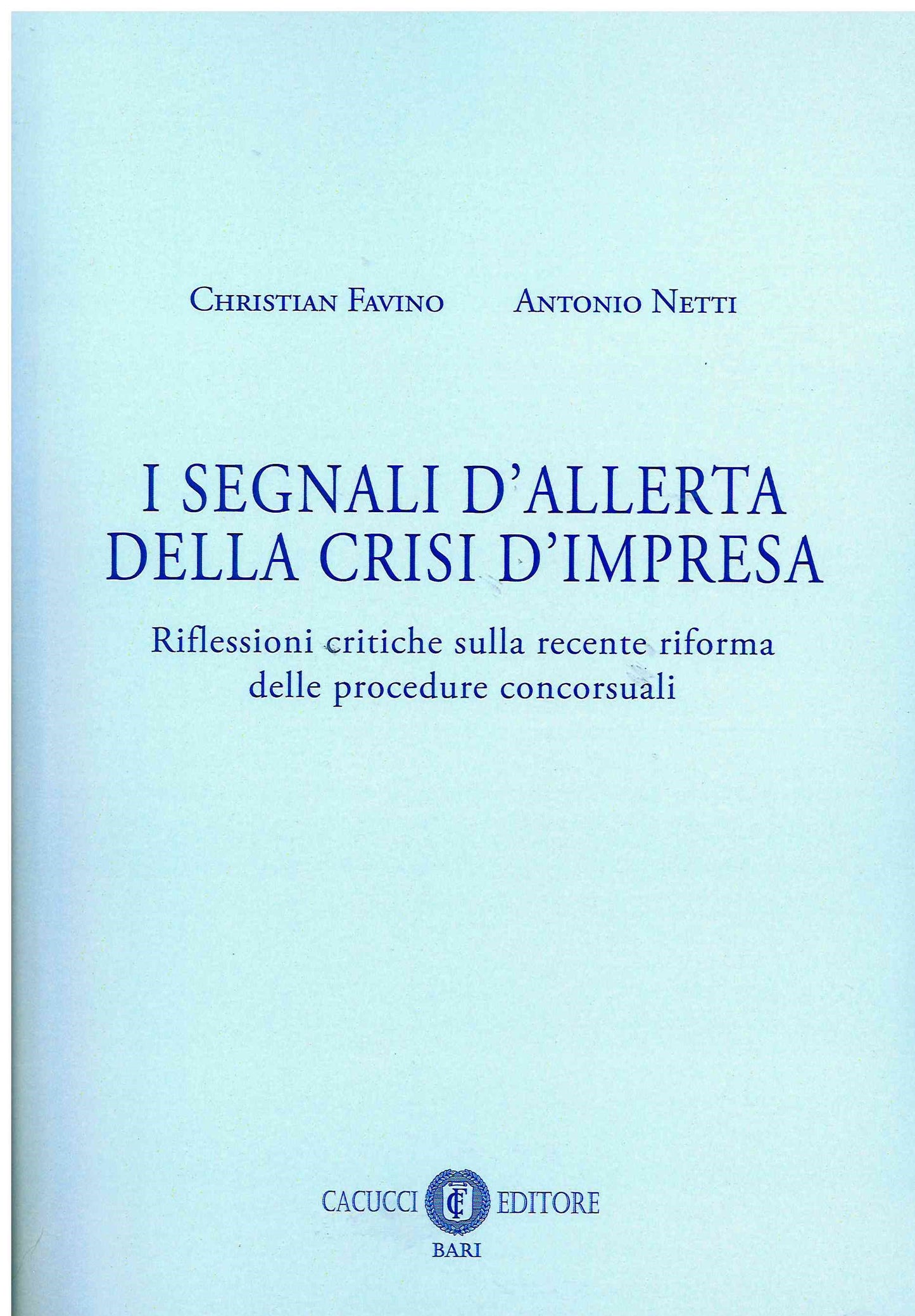 Segnali d'allerta crisi impresa - Favino