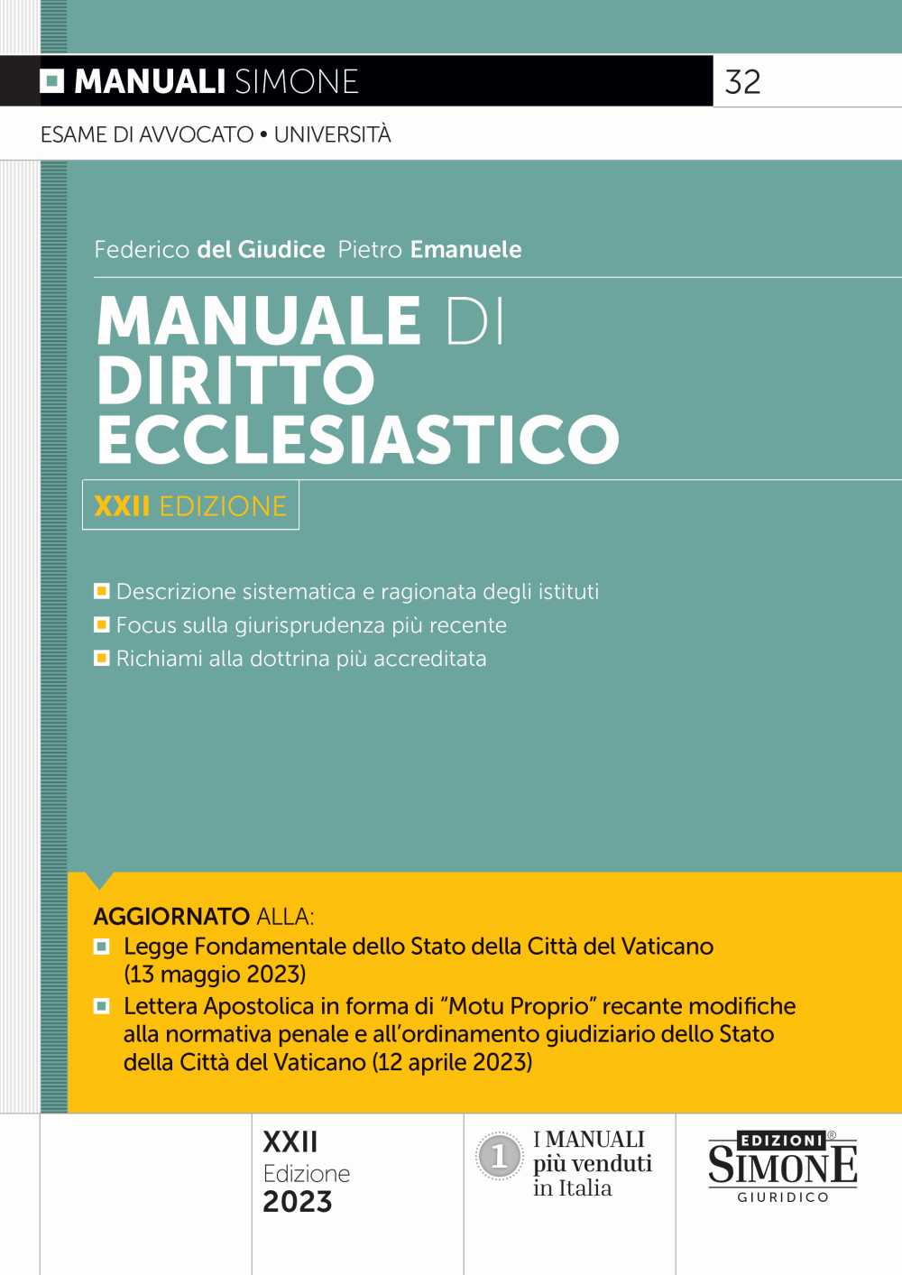 Manuale di diritto ecclesiastico 22ed. - 32 Del Giudice