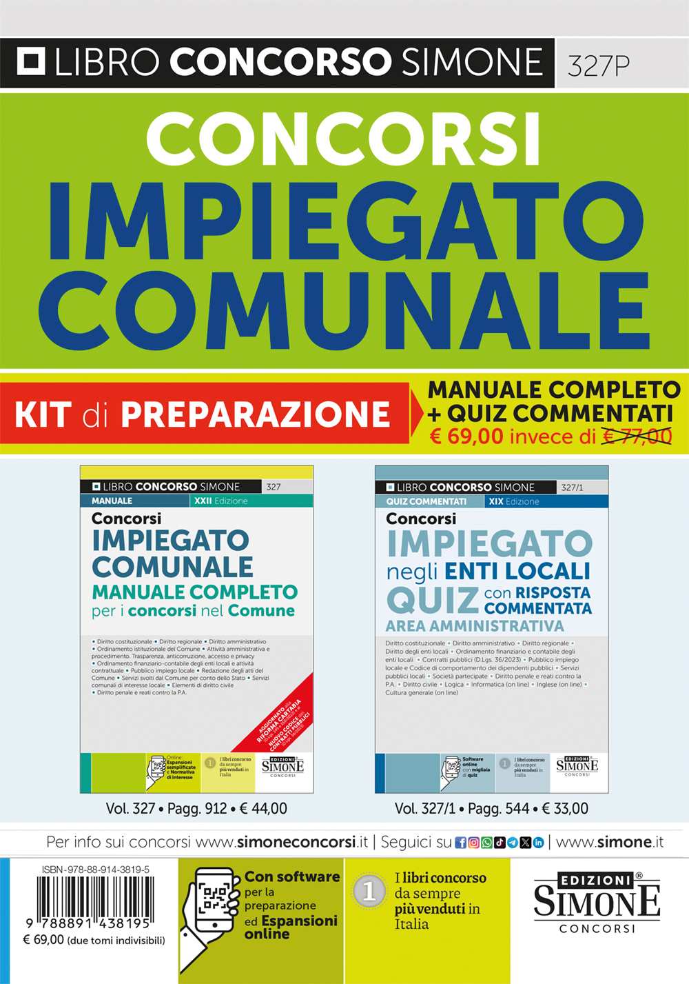 Kit impiegato comunale 2024 2vol. - 327P