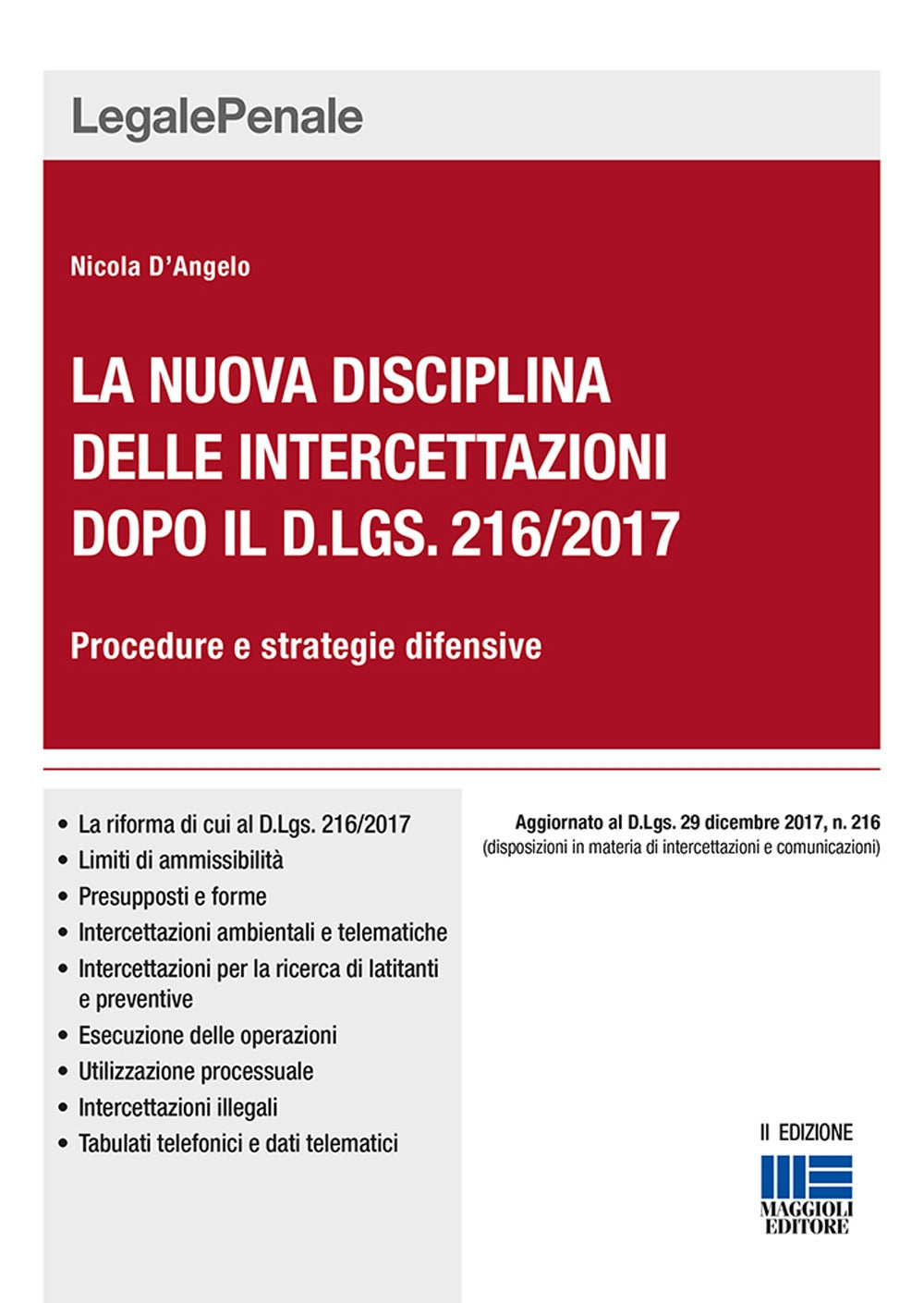 Nuova disciplina intercettazioni - D'angelo