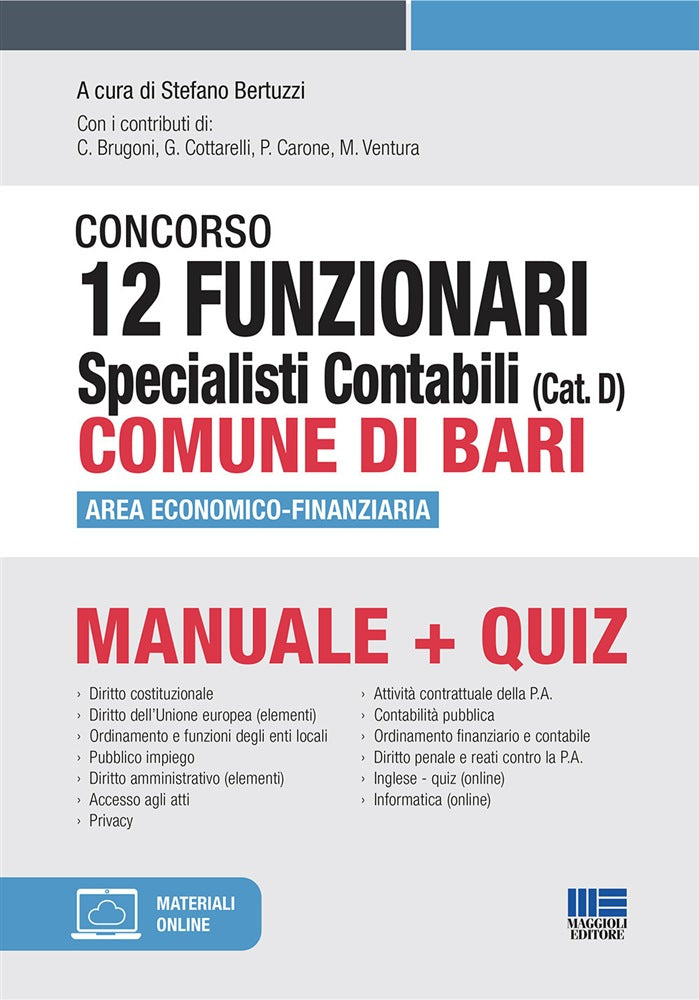 12 funzionari spec.contab.cat.d bari - Bertuzzi