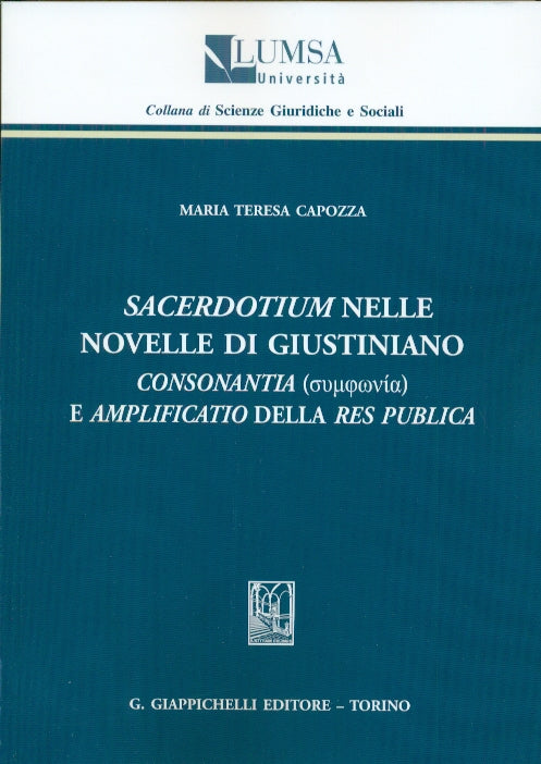 Sacerdotium nelle novelle di giustiniano - Capozza