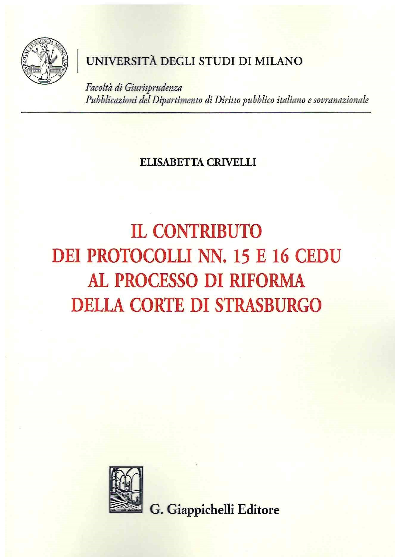 Contributo dei protocolli 15 e 16 Cedu - Crivelli