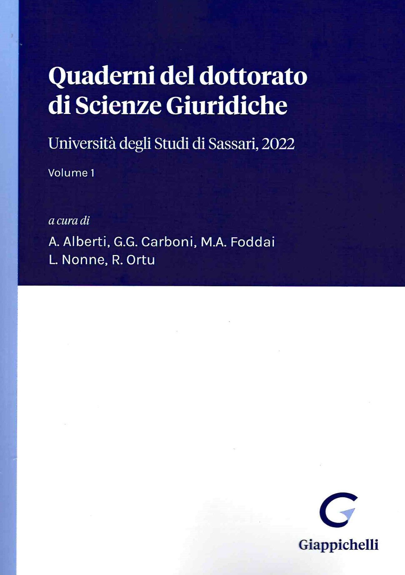 Quaderni dottorato scienze giuridiche 1 - Alberti