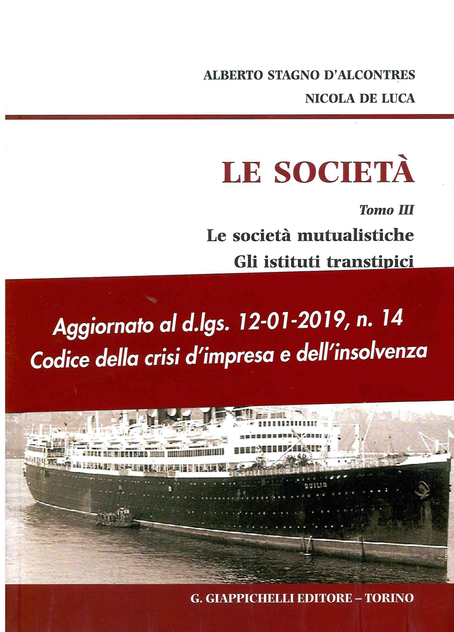 Società tomo 3 societa' mutualistiche - Stagno D'Alcontres