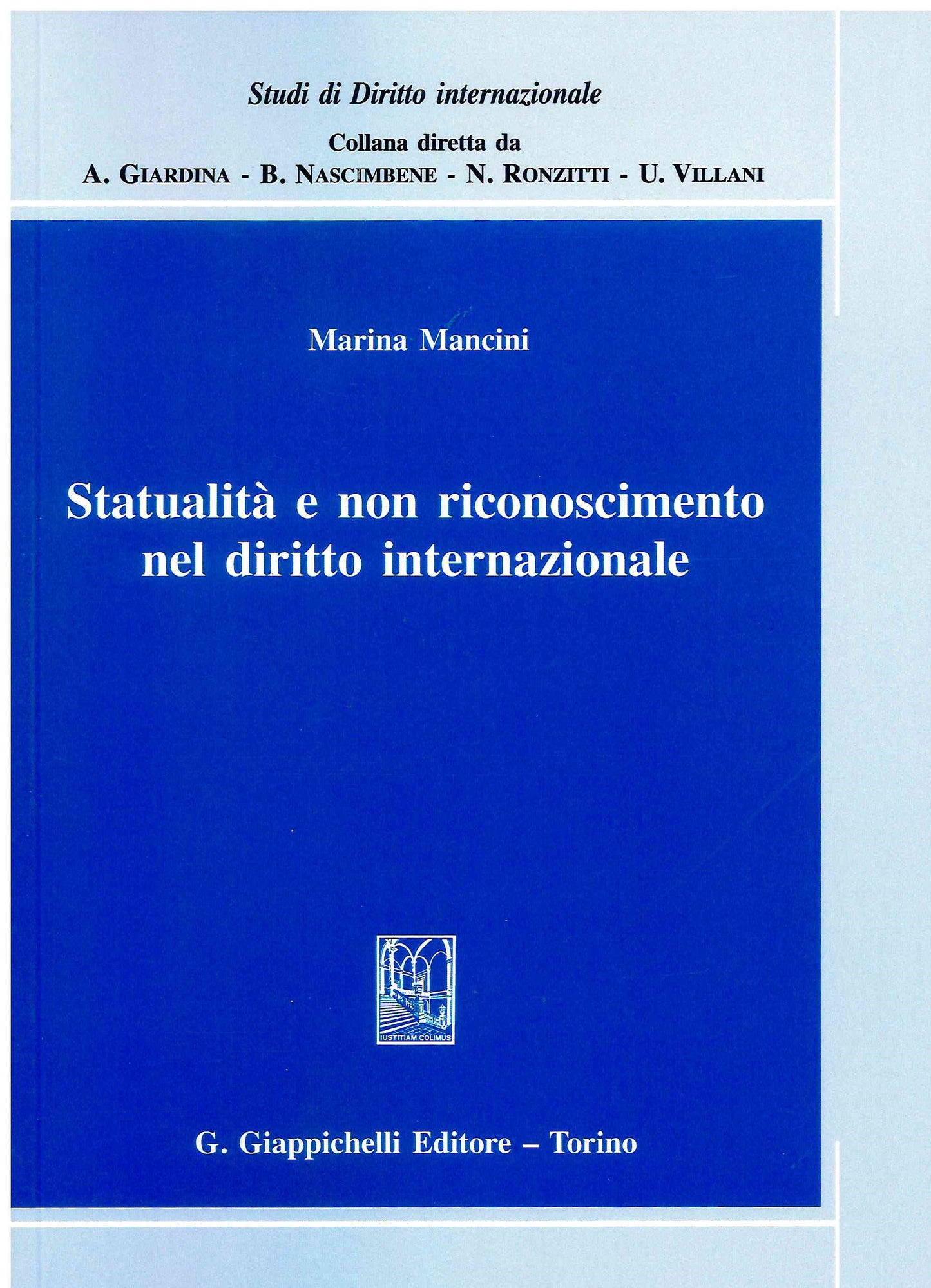 Statualita e non ricnoscimento dir int - Mancini