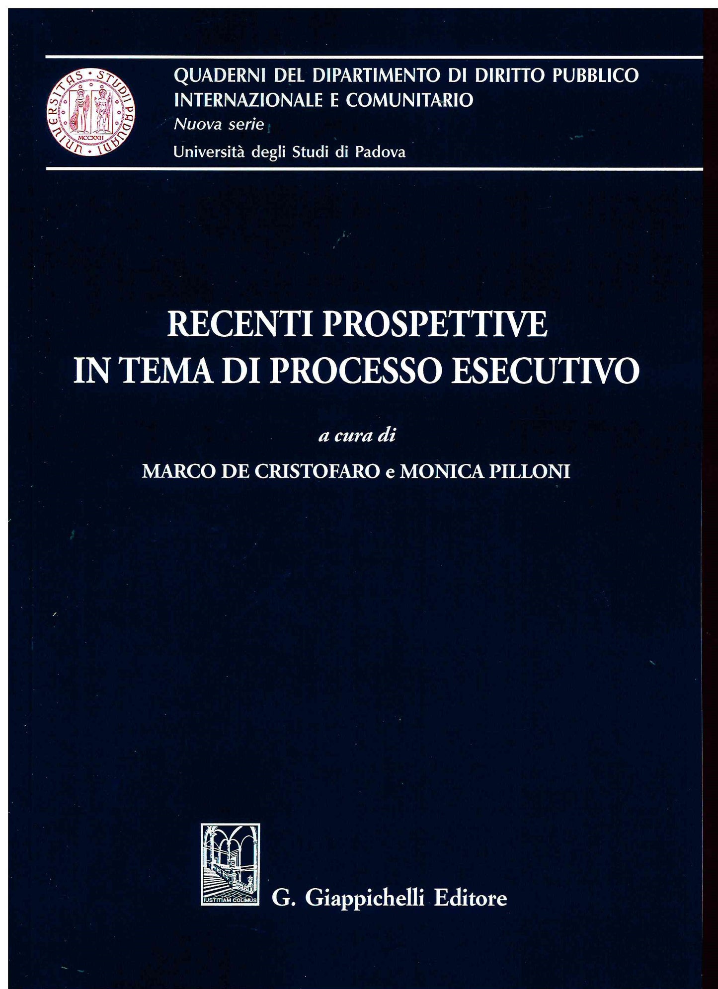 Recenti prospettive tema proc.esecutivo - De Cristofaro