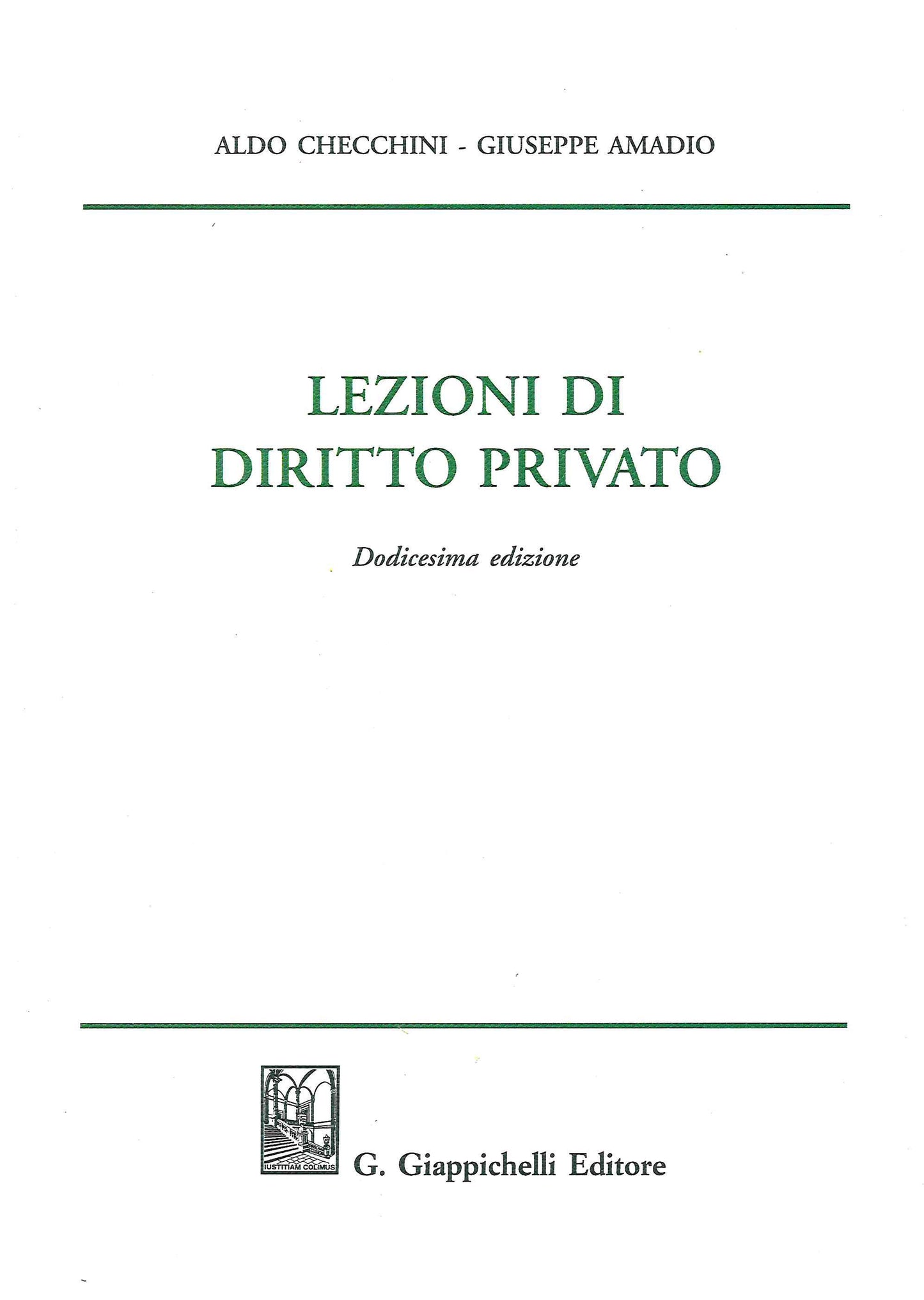 Lezioni diritto privato 12ed. - Checchini