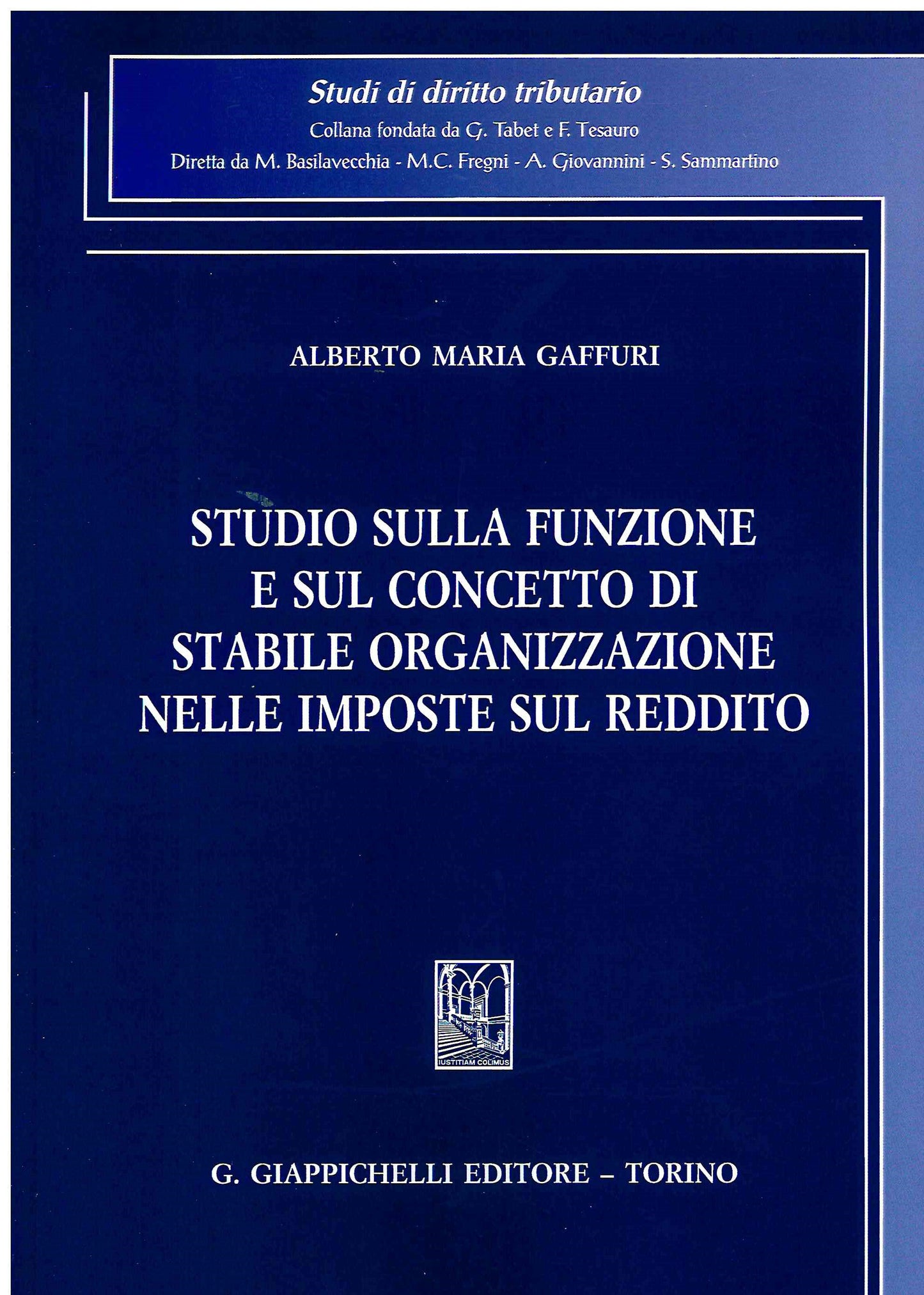 Studio sulla funzione e concetto organiz - Gaffuri