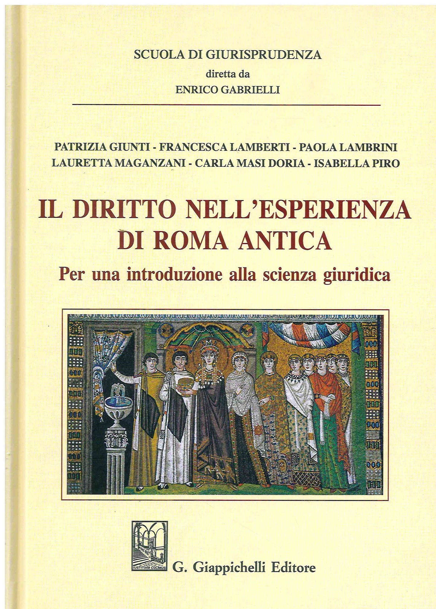 Diritto esperienza roma antica - Giunti