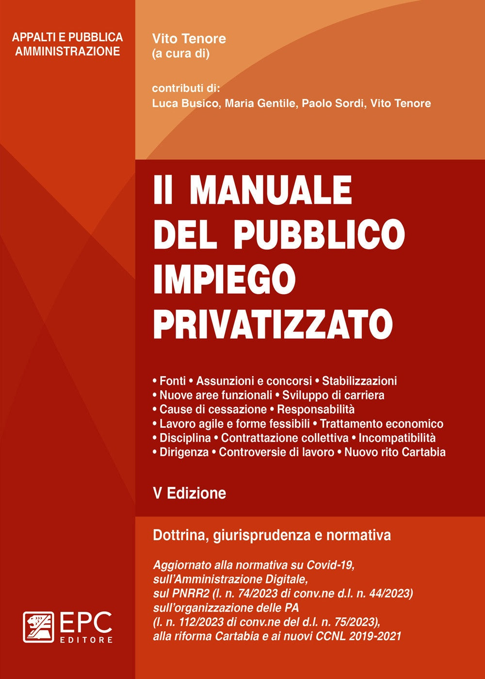 Manuale pubblico impiego privatizz.5ed. - Tenore